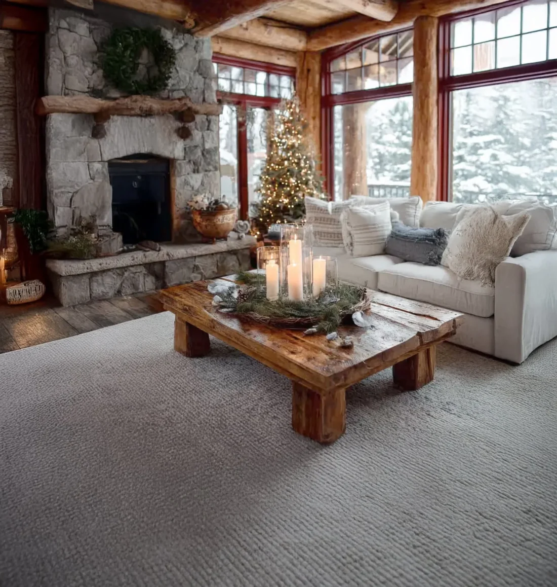 Handmade Live Edge Wooden Coffee Table – Rustic Home Furniture, Mid Century Rustic Coffee Table - Image 3