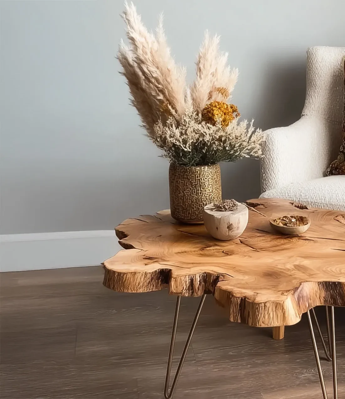Live Edge Coffee Table Hand Made Contemporary Stunning - Image 4